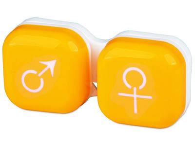 Lens Case man & woman - yellow