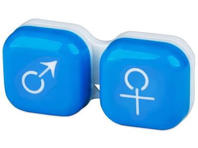 Lens Case man & woman - blue