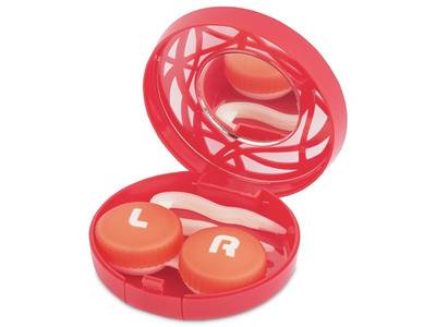 Lens Case with mirror - red ornament