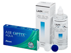 Air Optix Aqua (6 lenses) + Laim Care Solution 400 ml