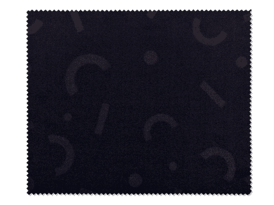 Cleaning cloth for glasses - black and grey