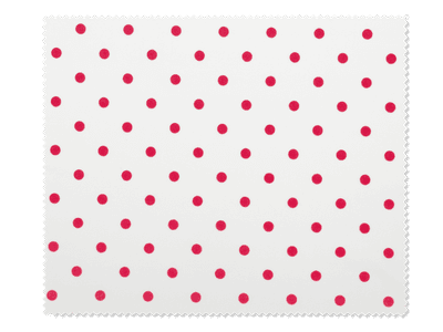 Cleaning cloth for glasses - red polka dots