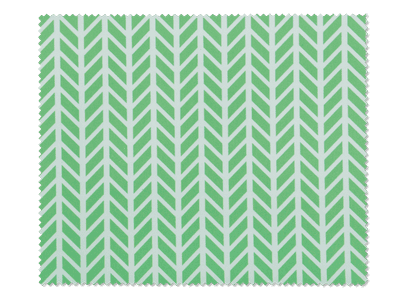 Cleaning cloth for glasses - green and white herringbone