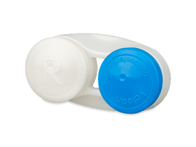 Antibacterial lens case - blue