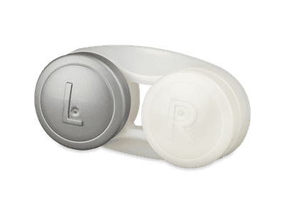 Antibacterial lens case - grey