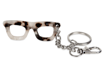 Crullé keyring - black and white